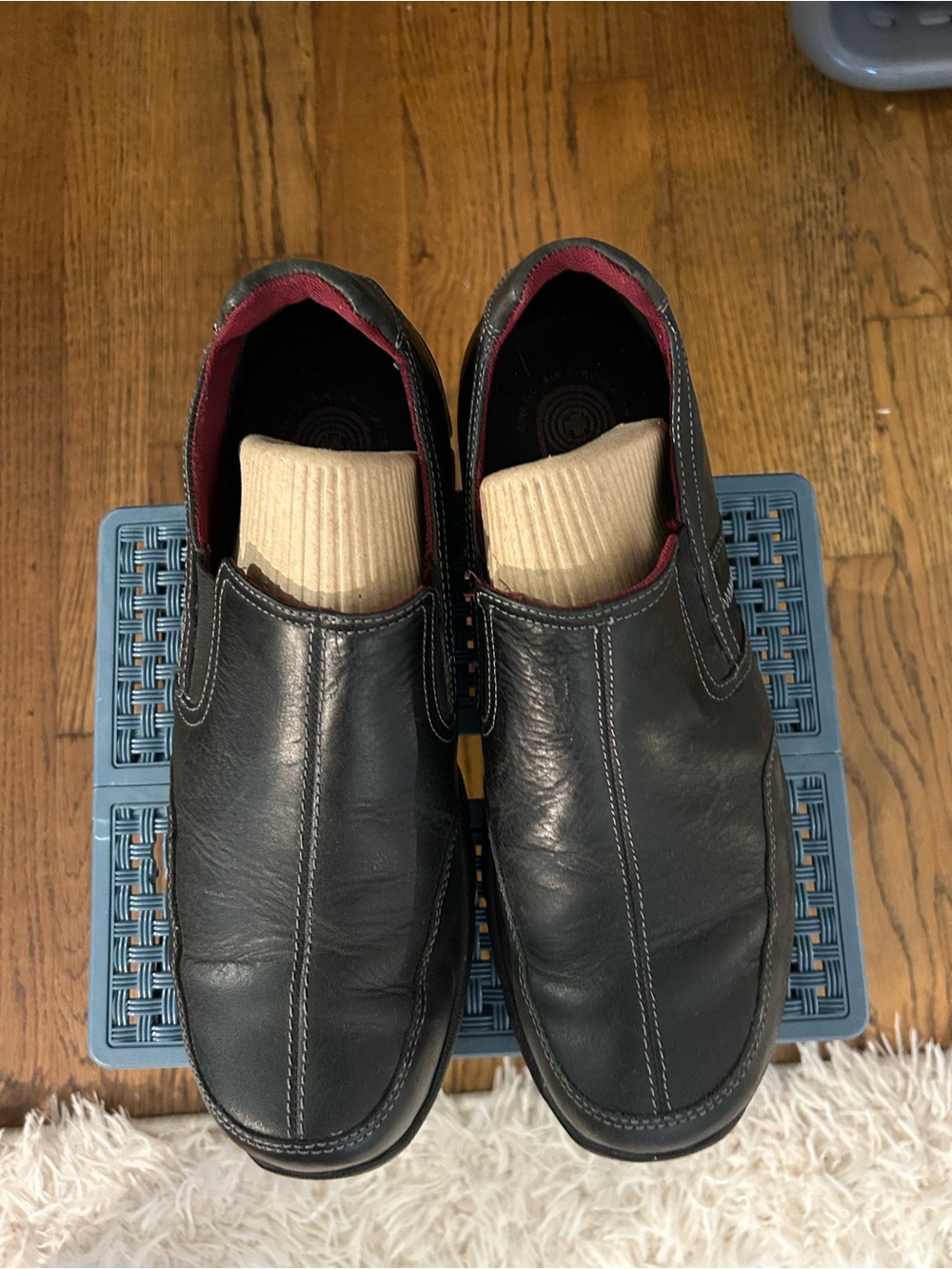 Rockport Men's Black Slip-On Leather Dress Shoes
